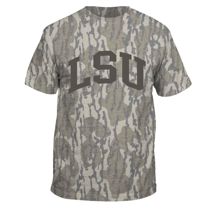 Рыболовная рубашка New World Graphics Men's LSU Arch Southern Camo Short Sleeve Casual Shi