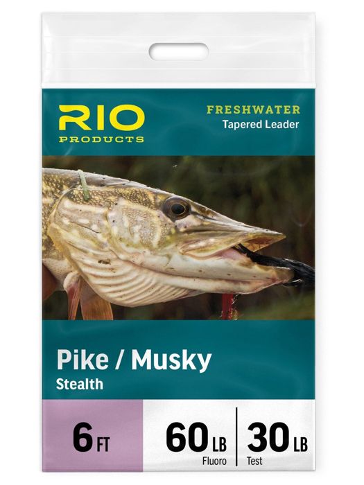 Поводковый материал RIO Pike & Musky Stealth Leader - Stealth Leader - 6ft & 30lb test & 6