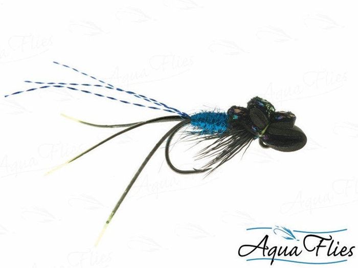 Рыболовная рубашка Aqua Flies Hoody's Hanger - Black / Blue