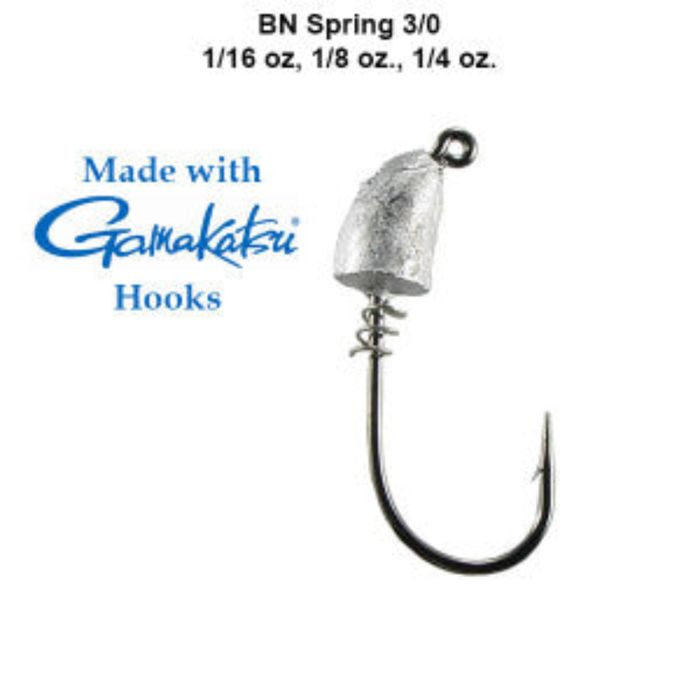 Джиг-головка Hogie's Fishing Lures Hogie's Silver Spring Head -3/0 Black Nickel Hooks