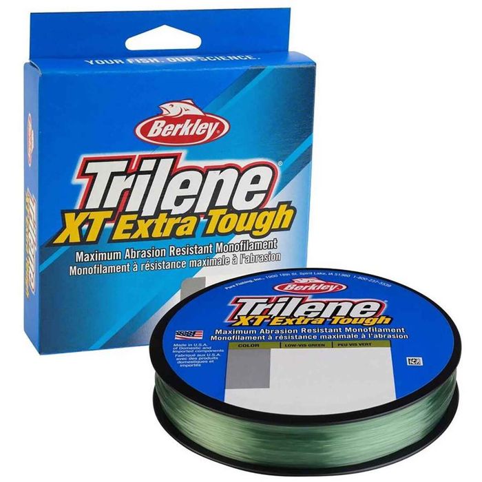 Монофильная леска Berkley Trilene XT Monofilament Fishing Line - 25lb, Low-Vis Green, 250y