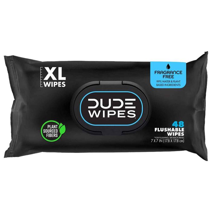 Влажные салфетки Dude Wipes Unscented Wipes - 48 Count