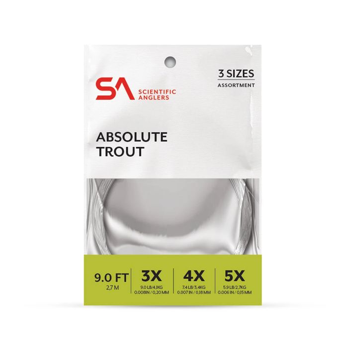 Поводковый материал Scientific Anglers Absolute Trout Leader Assortment 9 ft Clear 3X 4X 5