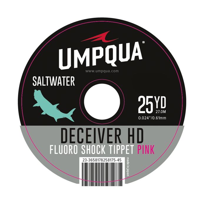 Поводковый материал Umpqua Deceiver HD Saltwater Fluorocarbon Shock Tippet Pink