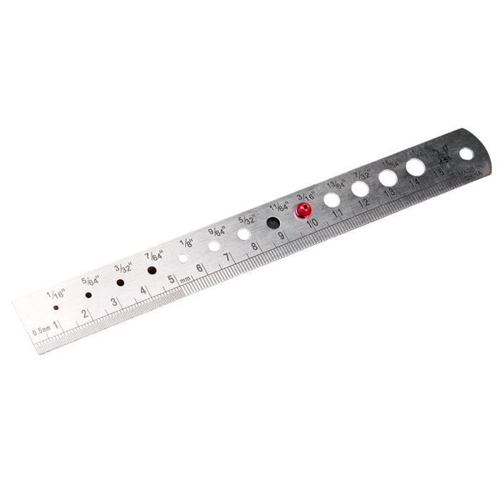 Инструмент для вязания мушек J. Stockard Fly Fishing Bead Sizer and Measuring Ruler