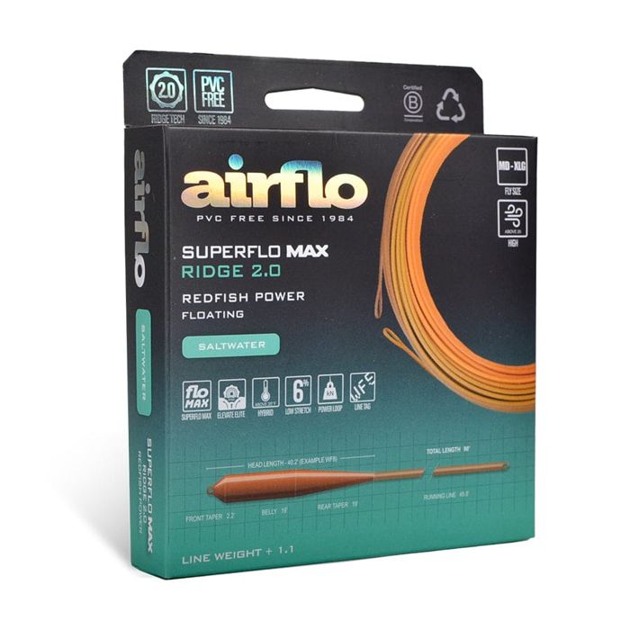 Нахлыстовый шнур Airflo Superflo Max Ridge 2.0 Redfish Power Taper Saltwater Fly Line
