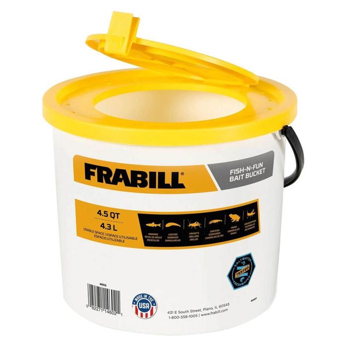 Ведро для живца Frabill Fish-n Fun Bait Bucket Bait Bucket - 4.5QT
