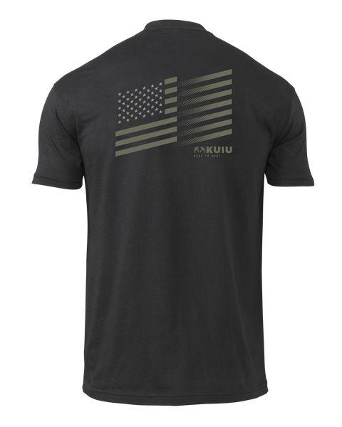 Рыболовная рубашка KUIU Solid Flag Fade T-Shirt | Black