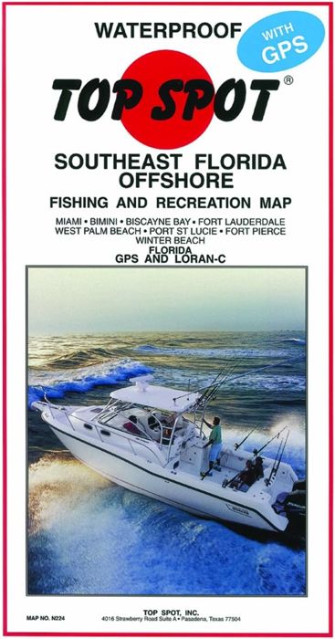 Походная посуда TOP SPOT, INC. TOP SPOT Southeast Florida Offshore Map N224