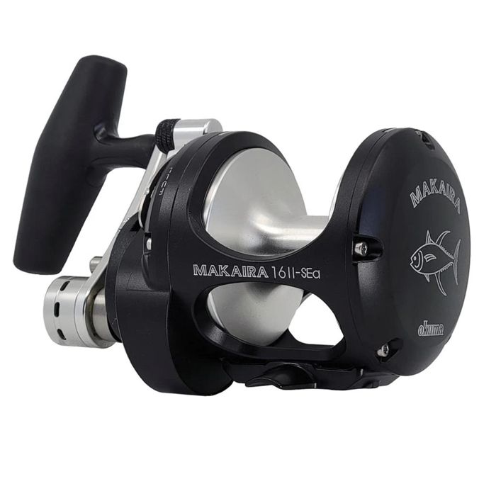 Морская мультипликаторная катушка Okuma Makaira Special Edition Matte Black Two Speed Leve