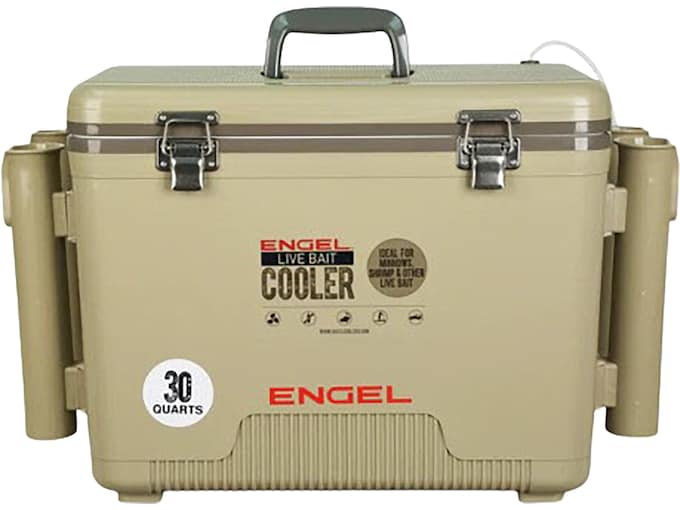 Термобокс Engel 30 Quart Live Bait Pro Cooler with Rod Holders and AP4 XL Rechargeable Aer