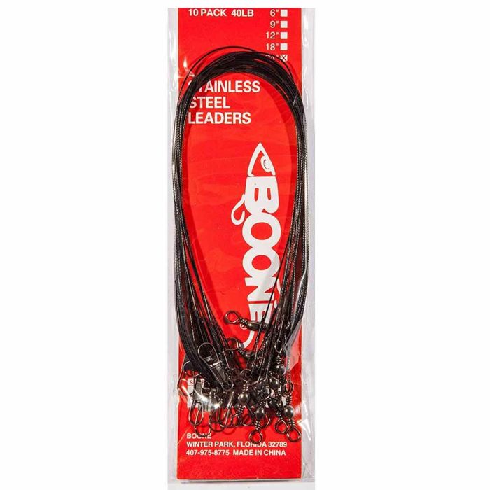 Поводковый материал Boone Bait Co 24In Coated Wire Leaders 10Pk