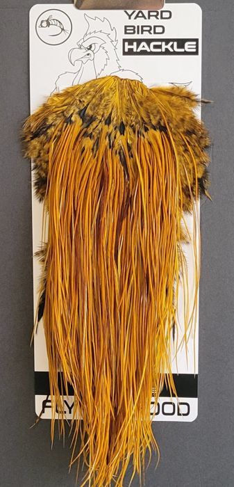 Материал для вязания мушек Flash Sale Hackle 419 - Yard Bird Saddle NA - Dyed Medium Ginge