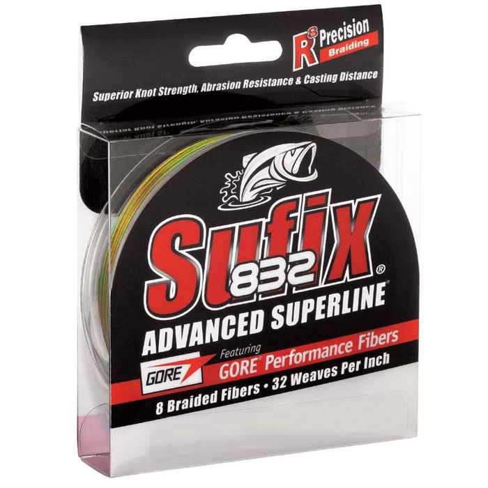 Плетёный шнур Sufix 832 Advanced Superline Braided Fishing Line - 15lb, Firetiger, 150yds