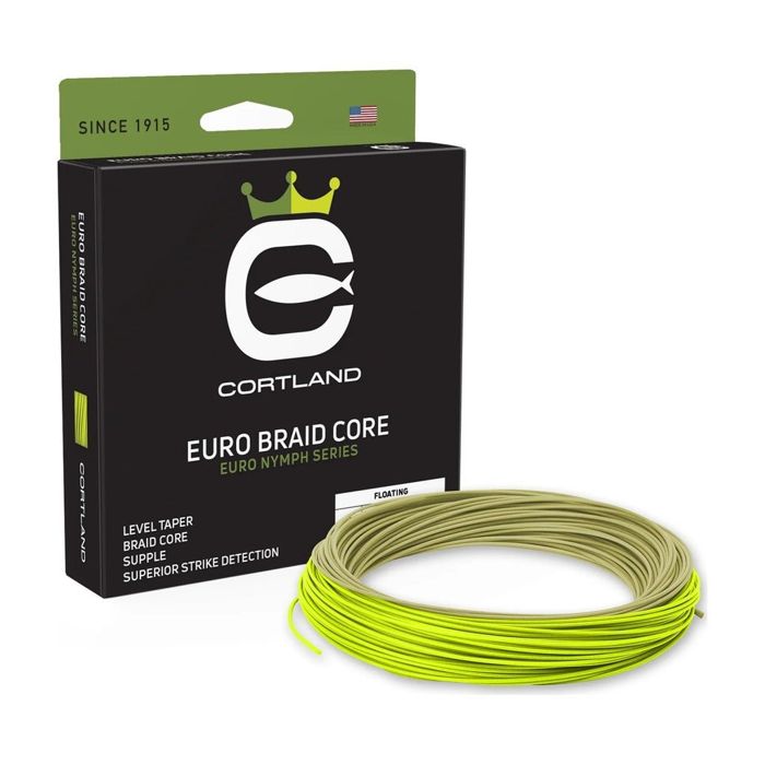 Нахлыстовый шнур Cortland Euro Nymph Braid Core Fly Line - Sage Green/Chartreuse .22 - Lev