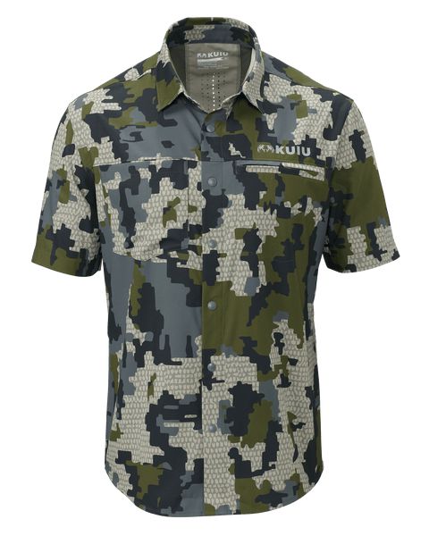 Рыболовная рубашка KUIU Mesa Vented SS Snap Shirt | Verde