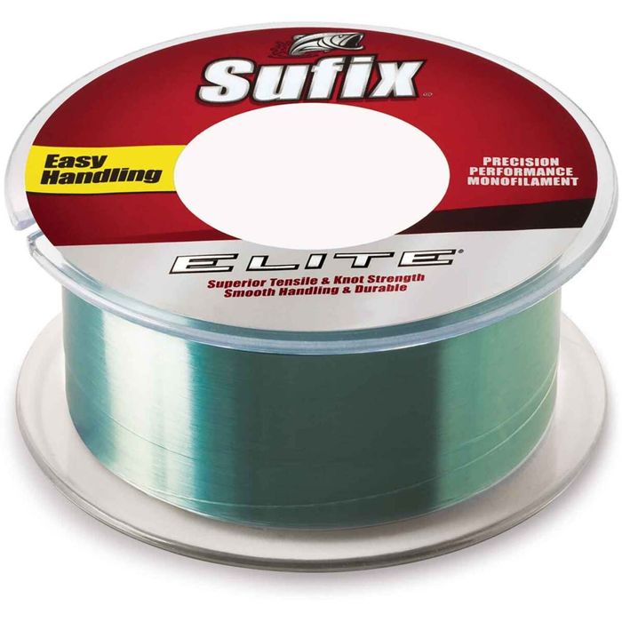 Монофильная леска Sufix Elite Monofilament Fishing Line - 6lb, Green, 330yds