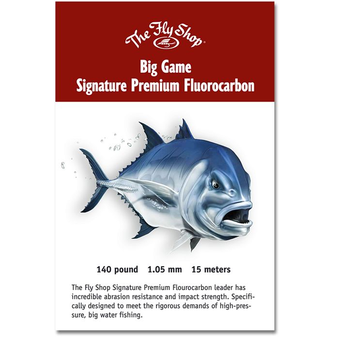 Флюорокарбоновая леска THE FLY SHOP, INC. Big Game Signature Premium Fluorocarbon - 140 LB