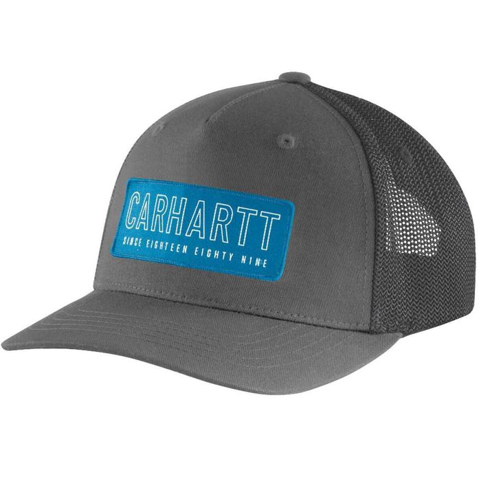 Головной убор Carhartt Rugged Flex Canvas Mesh-Back 1889 Patch Adjustable Hat - Gravel - O
