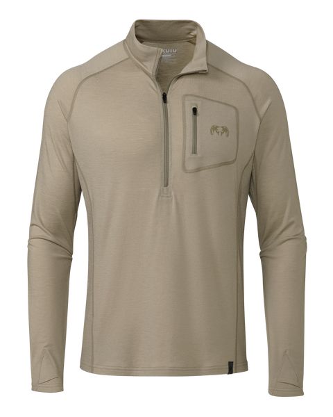 Термобельё KUIU ULTRA Merino 145 Zip-T Hunting Shirt | Bone