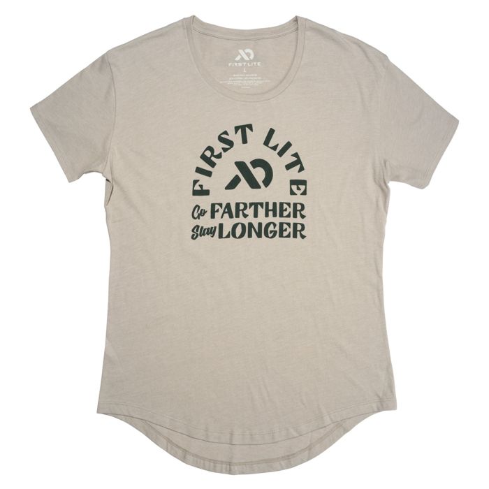 Рыболовная рубашка Women's Text Lockup T-Shirt - Tan / S
