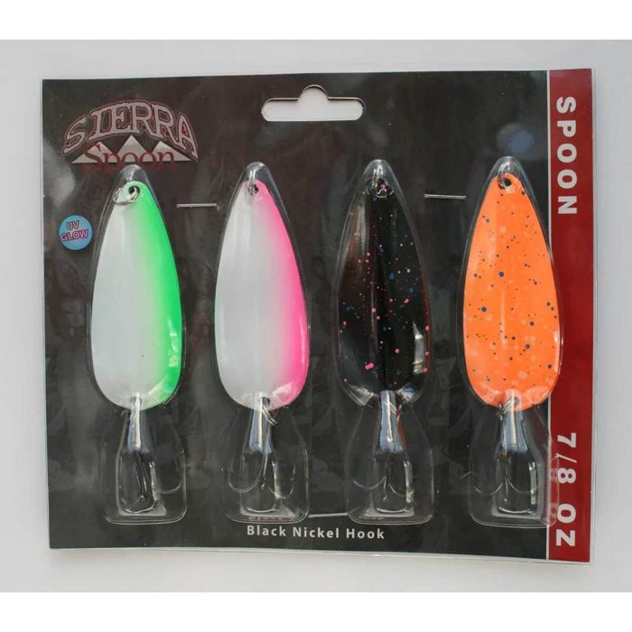 Колеблющаяся блесна Adamsbuilt Fishing Adamsbuilt Sierra Casting Spoon 4 Packs