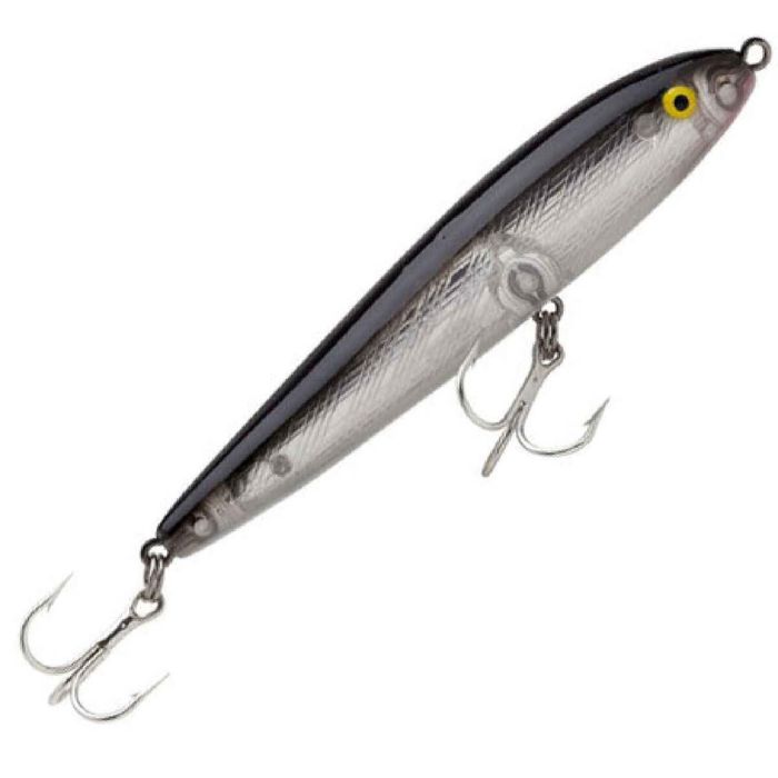 Поверхностная приманка Rebel Jumpin Minnow Topwater Bait - Silver/Black, 1/2oz, 4-1/2in