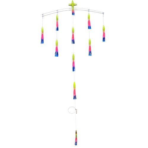 Штанга-распорка 36″ с плавающими кальмарами 9″, цвет Rainbow