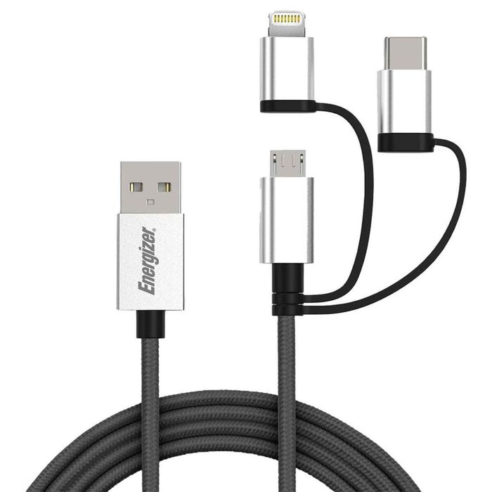 Кабель для электроники Energizer Ultimate 3-in-1 Braided USB Cable