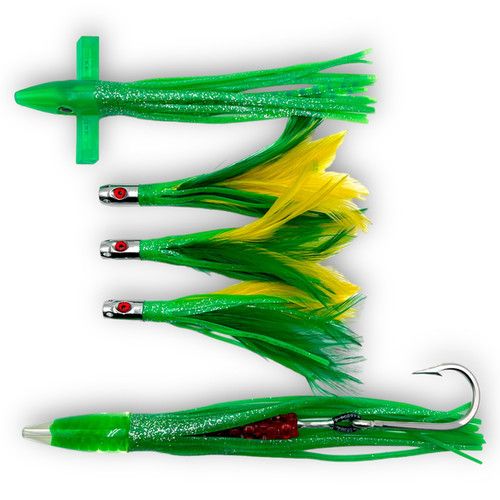 Цепь Feather Jet Chain, зелёная, малая