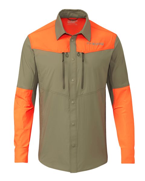 Рыболовная рубашка KUIU Upland Sporter Shirt | Khaki/Blaze Orange