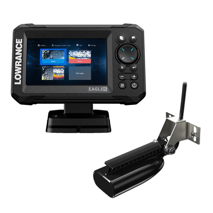 Эхолот Lowrance Eagle 5 Fishfinder Chartplotter w/SplitShot Transom-Mount Transducer and U