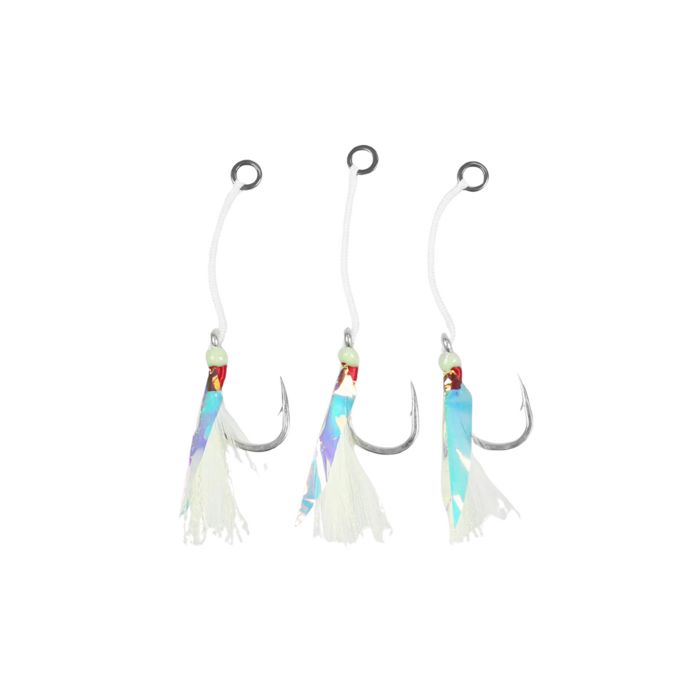 Крючки Jigging World SJ-41 Single Assist Hooks w/ Flash