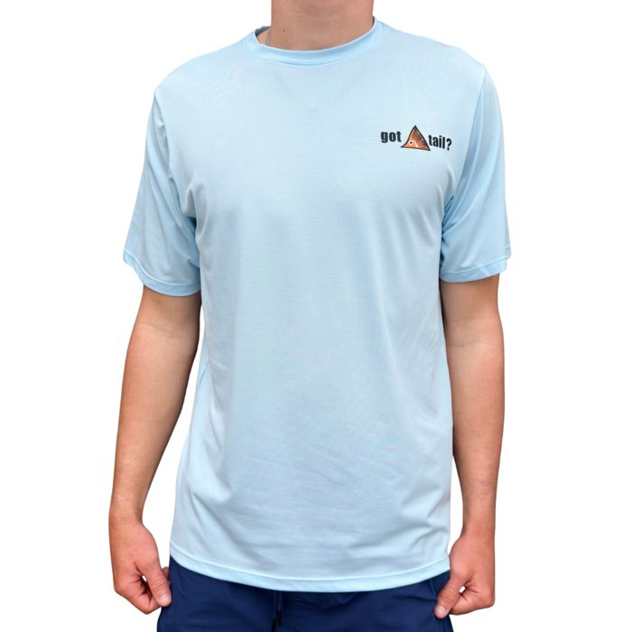 Рыболовная рубашка Waterloo Rods Got Tail? Coastal Blue Short Sleeve Tee