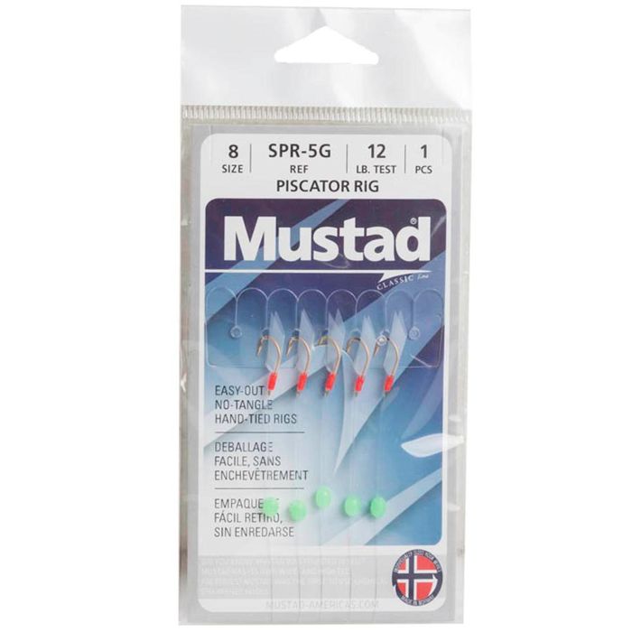 Готовая оснастка Mustad Products Mustad Piscator Sabiki Rig - White, Size 8