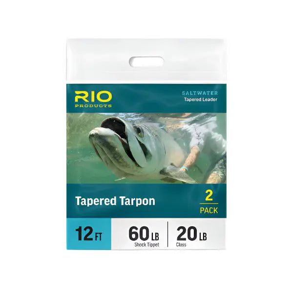 Подлесок и типпет RIO Tarpon 12-Foot Tapered Leader with Fluorocarbon Shock Tippet - 60 Lb