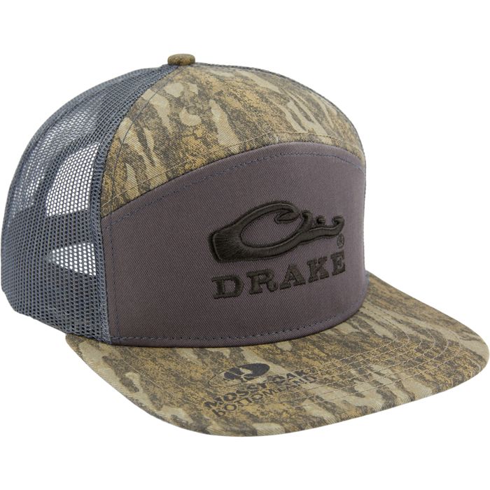 Охотничий камуфляж Drake X Lost Hat Sa7age 7 Panel Cap - Mossy Oak Bottomland / One Size F