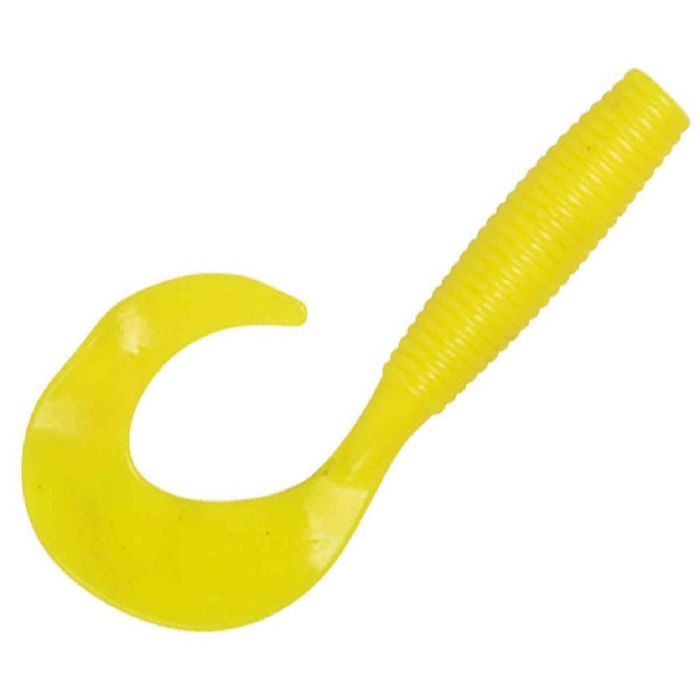 Силиконовая приманка P-Line Striper Tail Grub - Yellow, 6in, 6pk
