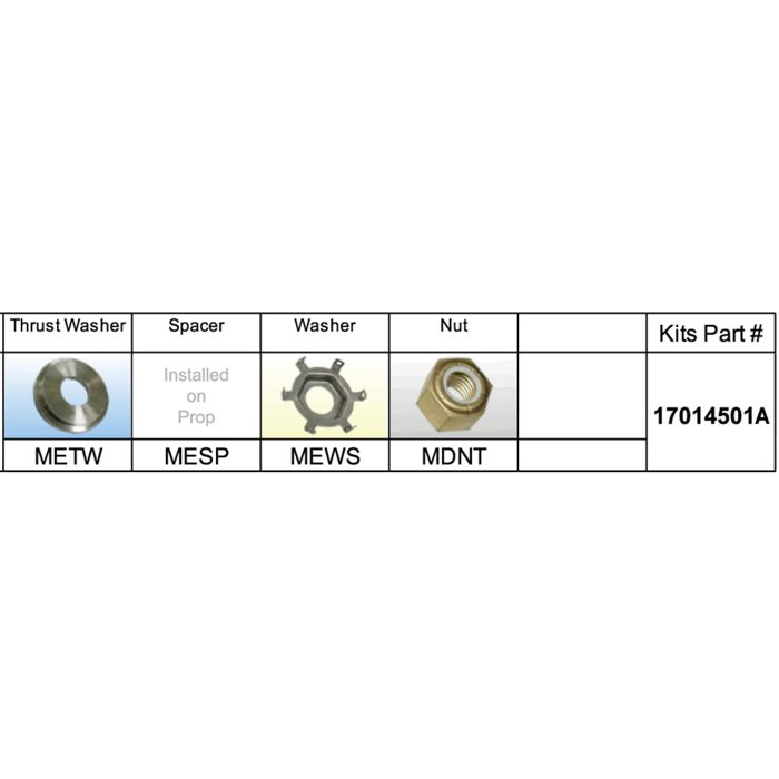 Гребной винт Solas 17014501A Propeller Kit Mercury 40 - 140 HP