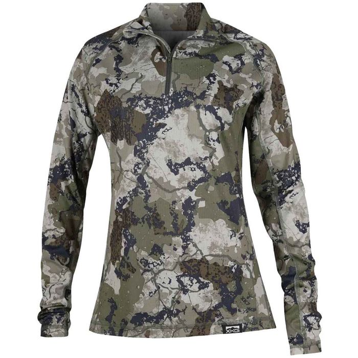 Рыболовная рубашка Kings Camo Women's XK7 XKG Elevation 1/4 Zip Long Sleeve Hunting Shirt
