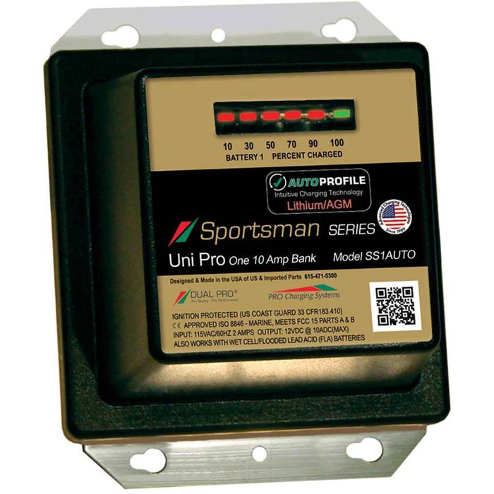 Зарядное устройство для аккумуляторов Dual Pro Sportsman Series AutoProfile Marine Battery