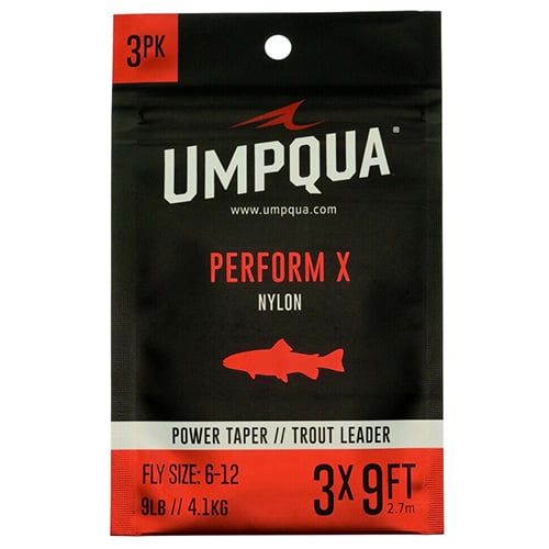 Поводковый материал Umpqua Perform X Power Taper Trout Leader 9' 3 Pack