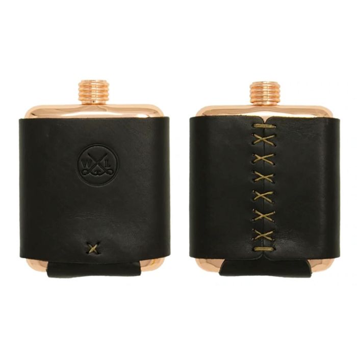 Кулер, термос или бутылка Whiskey Leatherworks Clark Fork Copper Flask - Black Latigo