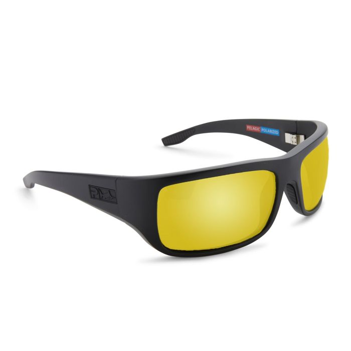 Поляризационные очки Fish Hook - Polarized Mineral Glass - Matte Black - Gold / OS