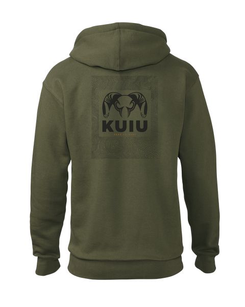 Рыболовная рубашка KUIU Topo Back Logo Hoodie | Army