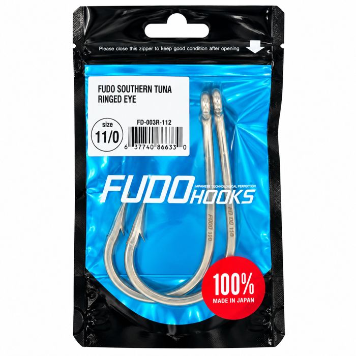 Крючки FUDO Southern Tuna Ringed Eye Hooks, 11/0