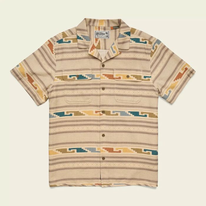 Рыболовная рубашка Howler Bros Shores Club Shirt ~ Temple Tracks Natural