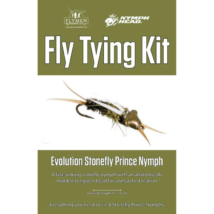 Набор для вязания мушек Flymen Fishing Co Nymph-Head Evolution Stonefly Prince Nymph Tying
