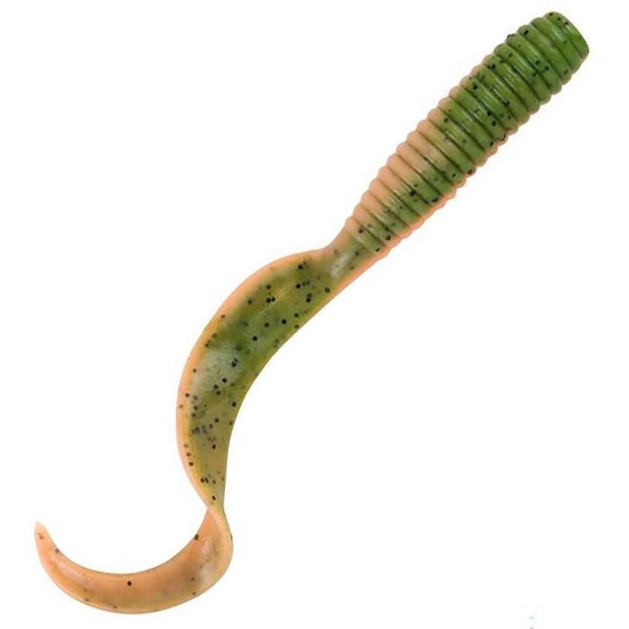 Силиконовая приманка Berkley Gulp! Alive! Grub Saltwater Soft Bait - Lime Tiger Glow, 6in,