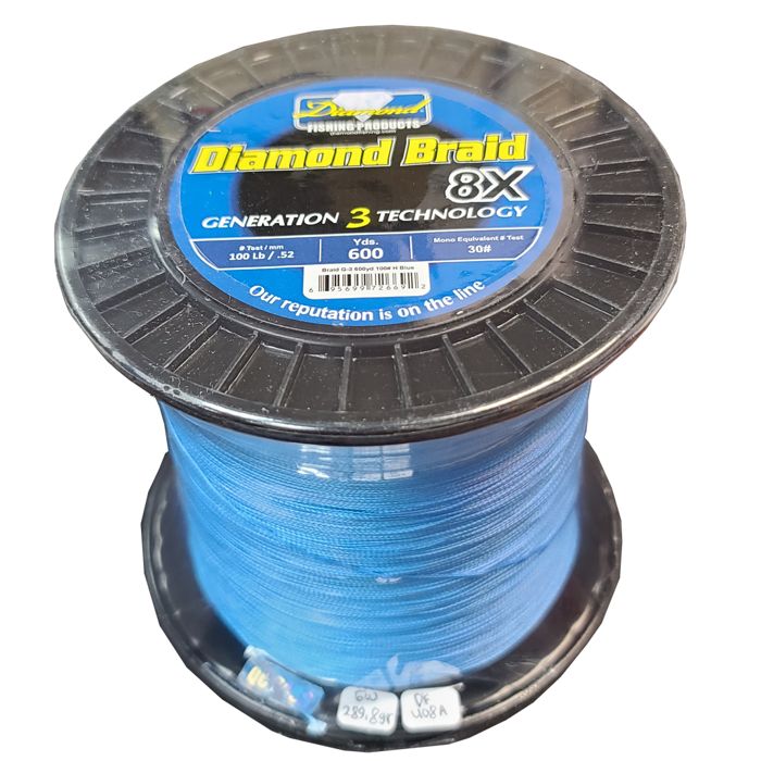 Плетёный шнур MOMOI DIAMOND FISHING PRODUCTS Diamond Braid 8x Gen3 - 300 Yards & 600 Yards